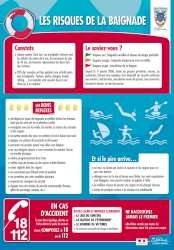 Affiche de prévention sur les risques de baignade (PHOTO  )